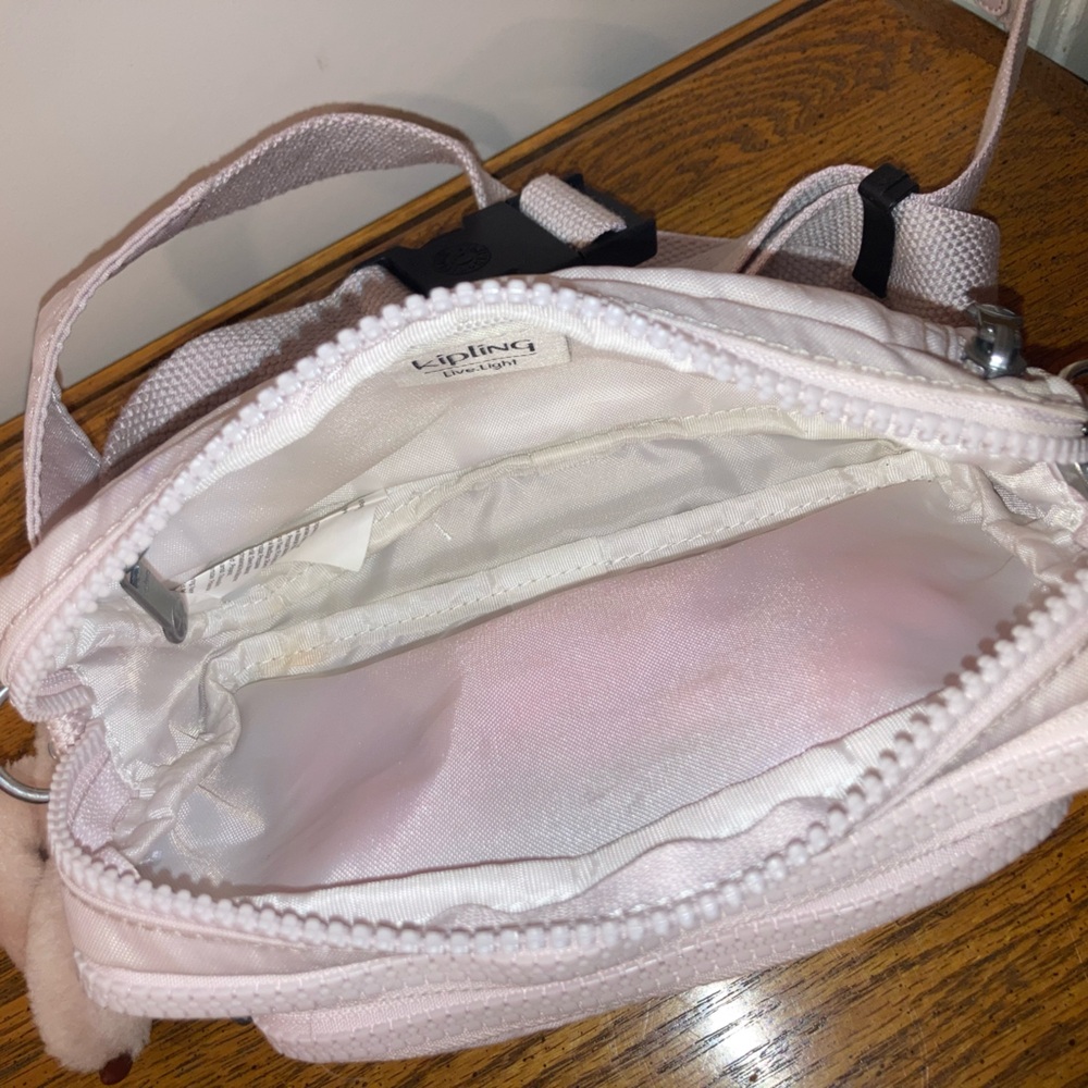 Kipling Merryl U Convertible Crossbody Belt Bag Pink Sands - Picture 11 of 14